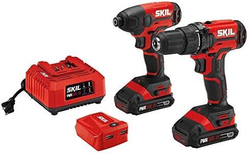 SKIL PWR CORE 20V Brushless 9-Tool Power Tool Combo Kit Including 2 * 2.0Ah Batteries, Charger, and Rolling Tool Box -CB8009B-20 in Saudi Arabia