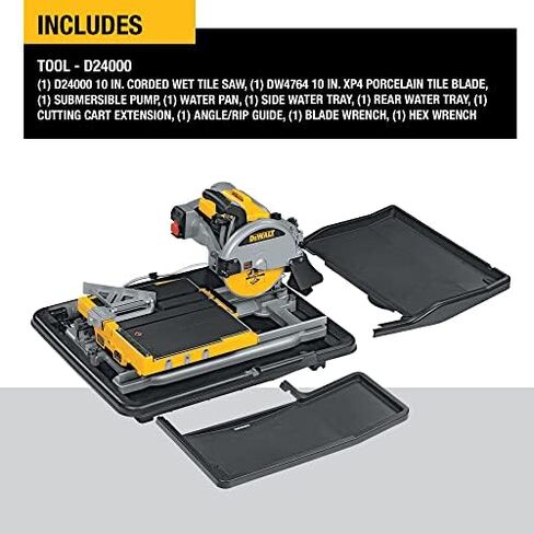 DEWALT Wet Tile Saw with Stand, 10-Inch, Corded (D24000S) in Saudi Arabia
