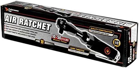 Performance Tool M639 1/2-Inch Drive Air Ratchet with 90Ft/Lbs Working Torque, Triple Planetary Gear Design and Lever Throttle in Kuwait