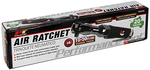 Performance Tool M639 1/2-Inch Drive Air Ratchet with 90Ft/Lbs Working Torque, Triple Planetary Gear Design and Lever Throttle in Kuwait