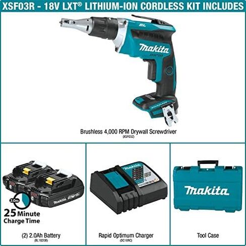 Makita XSF03Z 18V LXT Lithium-Ion Brushless Cordless Drywall Screwdriver (Bare Tool Only), Teal in Saudi Arabia