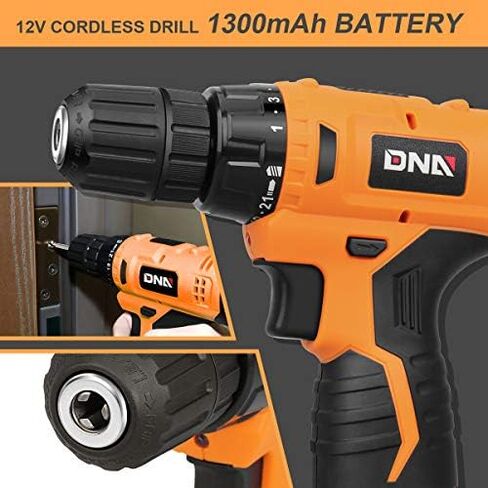 DNA MOTORING 27pcs 12V 1300mAh Cordless Drill Set, Drill Driver Home Tool Kits Combination Tool Set, Tool Kit with Drill For Home, DIY, Maintenance, Green, TOOLS-00018 in Saudi Arabia