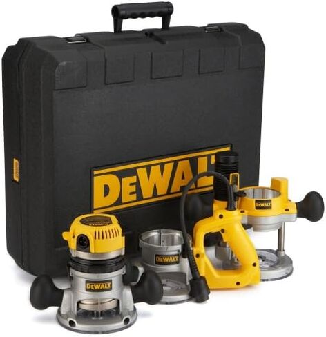 DEWALT DW618B3 12 Amp 2-1/4 Horsepower Plunge Base and Fixed Base with DW6913 Router Edge Guide with Fine Adjustment and Vacuum Adaptor in Saudi Arabia