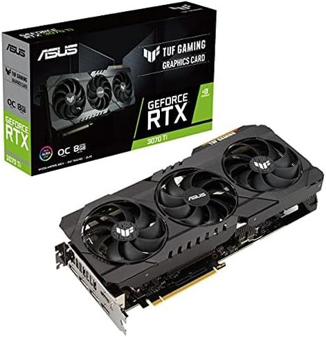 ASUS TUF Gaming NVIDIA GeForce RTX 3070 Ti OC Edition Graphics Card (PCIe 4.0, 8GB GDDR6X, HDMI 2.1, DisplayPort 1.4a, Dual Ball Fan Bearings, Military-Grade Certification, GPU Tweak II) in Saudi Arabia