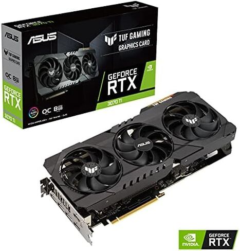 ASUS TUF Gaming NVIDIA GeForce RTX 3070 Ti OC Edition Graphics Card (PCIe 4.0, 8GB GDDR6X, HDMI 2.1, DisplayPort 1.4a, Dual Ball Fan Bearings, Military-Grade Certification, GPU Tweak II) in Saudi Arabia