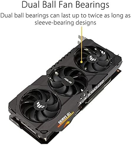 ASUS TUF Gaming NVIDIA GeForce RTX 3070 Ti OC Edition Graphics Card (PCIe 4.0, 8GB GDDR6X, HDMI 2.1, DisplayPort 1.4a, Dual Ball Fan Bearings, Military-Grade Certification, GPU Tweak II) in Saudi Arabia