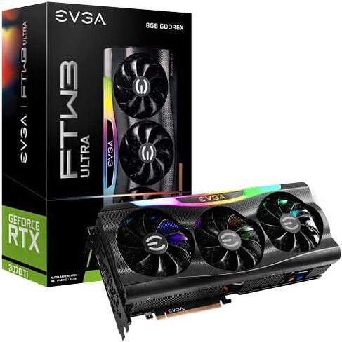 EVGA GeForce RTX 3070 Ti FTW3 Ultra Gaming, 08G-P5-3797-KL, 8GB GDDR6X, iCX3 Technology, ARGB LED, Metal Backplate in Saudi Arabia