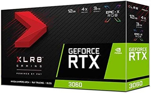 PNY GeForce RTX 3060 12GB XLR8 Gaming Revel Epic-X RGB Dual Fan Graphics Card in Saudi Arabia