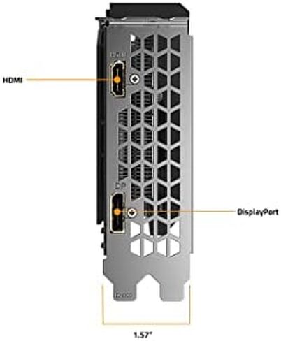 جيجابايت بطاقة رسومات راديون RX 6500 XT للالعاب او سي 4G، نظام تبريد ويندفورس 3X، ذاكرة GDDR6 4GB 64 بت، بطاقة فيديو GV-R65XTGAMING OC-4GD in Saudi Arabia