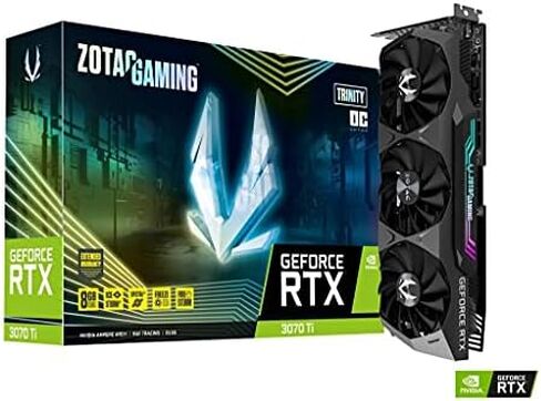 ZOTAC Gaming GeForce RTX™ 3070 Ti Trinity OC 8GB GDDR6X 256-bit 19 Gbps PCIE 4.0 Gaming Graphics Card, IceStorm 2.0 Advanced Cooling, Spectra 2.0 RGB Lighting, ZT-A30710J-10P in Saudi Arabia