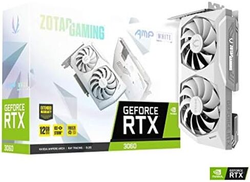 زوتاك بطاقة عرض مرئي للالعاب جيفورس RTX 3060 AMP اصدار ابيض، 12GB GDDR6، 192 بت، 15 جيجابت/الثانية، PCI 4.0، بطاقة رسومات للالعاب، تبريد متطور ايس ستورم 2.0، ZT-A30600F-10P in Saudi Arabia