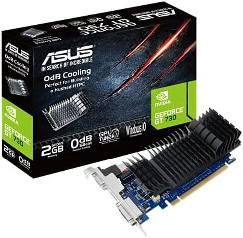 ASUS GeForce GT 730 2GB GDDR5 Low Profile Graphics Card for Silent HTPC Builds (with I/O Port Brackets) in Saudi Arabia