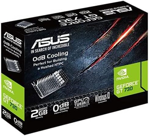 ASUS GeForce GT 730 2GB GDDR5 Low Profile Graphics Card for Silent HTPC Builds (with I/O Port Brackets) in Saudi Arabia