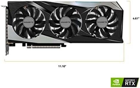 GIGABYTE GeForce RTX 3050 Gaming OC 8G Graphics Card, 3X WINDFORCE Fans, 8GB GDDR6 128-bit GDDR6, GV-N3050GAMING OC-8GD Video Card in Saudi Arabia