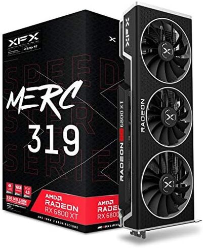 XFX بطاقة رسومات للالعاب MERC319 AMD راديون RX 6800 XT كور من سبيدستر مع 16GB GDDR6 HDMI 3xDP RX-68XTALFD9 in Kuwait