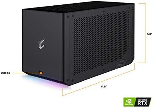 جيجابايت AORUS RTX 3080 صندوق ألعاب REV2.0 eGPU، نظام تبريد الكل في واحد، LHR، Thunderbolt 3، GV N3080IXEB 10GD REV2.0 بطاقة رسومات خارجية in Saudi Arabia