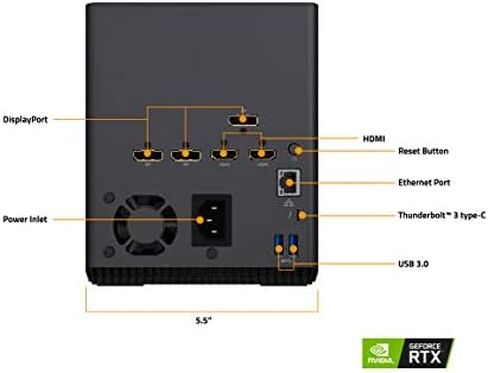 جيجابايت AORUS RTX 3080 صندوق ألعاب REV2.0 eGPU، نظام تبريد الكل في واحد، LHR، Thunderbolt 3، GV N3080IXEB 10GD REV2.0 بطاقة رسومات خارجية in Saudi Arabia