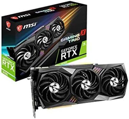 MSI Gaming GeForce RTX 3090 24GB GDRR6X 384-Bit HDMI/DP Nvlink Tri-Frozr 2 Ampere Architecture OC Graphics Card (RTX 3090 GAMING X TRIO 24G) in Saudi Arabia
