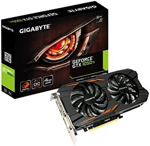 Gigabyte Geforce GTX 1050 Ti 4GB Windforce Graphic Card (GV-N105TWF2OC-4GD) in Kuwait