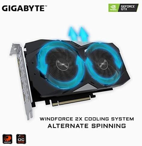 Gigabyte Geforce GTX 1050 Ti 4GB Windforce Graphic Card (GV-N105TWF2OC-4GD) in Kuwait