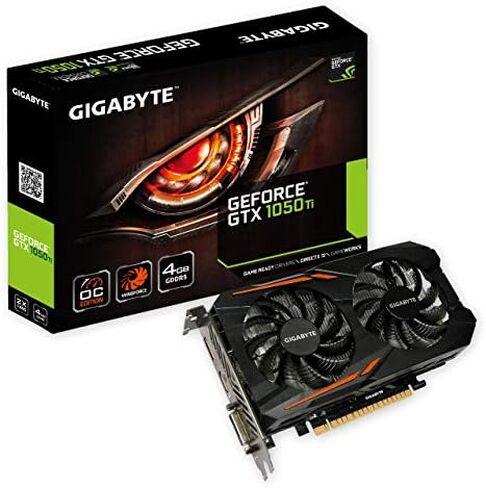 Gigabyte Geforce GTX 1050 Ti 4GB Windforce Graphic Card (GV-N105TWF2OC-4GD) in Kuwait