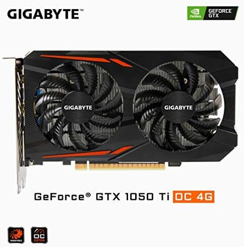 Gigabyte Geforce GTX 1050 Ti 4GB Windforce Graphic Card (GV-N105TWF2OC-4GD) in Kuwait