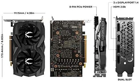 ZOTAC Gaming GeForce GTX 1660 6GB GDDR5 192-bit Gaming Graphics Card, Super Compact, ZT-T16600F-10L in Saudi Arabia