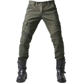 Mens Motorcycle Riding Pants,Motocross Wear Resistant Durable Trousers Motorbike Knee Hip Armored Jeans in Saudi Arabia