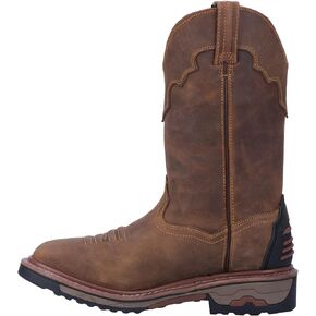 Dan Post Men's Blayde Waterproof Wellington Work Boot Square Toe Saddle Tan 15 EE US in Saudi Arabia