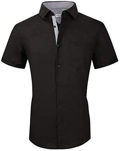 Alex Vando Mens Dress Shirts Casual Regular Fit Short Sleeve Men Button Down Shirt in Kuwait