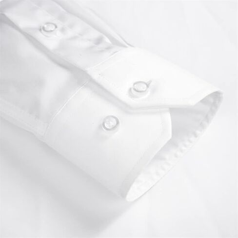 Men's Non Iron Standard-Fit Solid Basic Dress Shirt Formal Business Premium Male Long Sleeve Work Office Shirts in Saudi Arabia