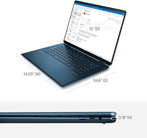 HP Newest Spectre 16" 3K+ IPS Touchscreen 2-in-1 Laptop, Intel 14-Core i7-12700H, Iris Xe Graphics, 16GB DDR4 2TB SSD,Wi-Fi 6E, Thunderbolt 4, Backlit Keyboard, Fingerprint, Pen, Win11 Home in Saudi Arabia