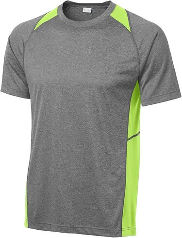 SPORT-TEK Unisex Heather Colorblock Contender Polo | Short Sleeve Collared Shirt for Men & Women, Casual Fit Top in Saudi Arabia