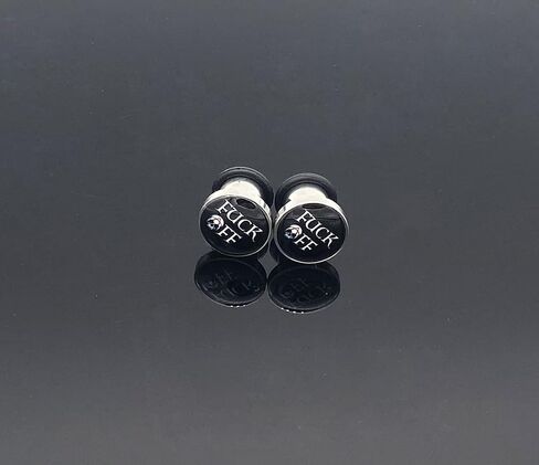 HEKEUOR 1G/7mm F Off Ear Gauges Plugs Flesh Tunnel Stretching Expander + Tapers Body Piercing Jewelry Stainless Steel Sold as Pairs in Kuwait