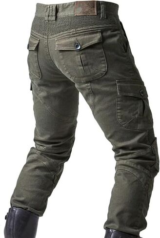 Mens Motorcycle Riding Pants,Motocross Wear Resistant Durable Trousers Motorbike Knee Hip Armored Jeans in Saudi Arabia