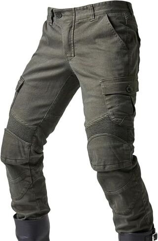 Mens Motorcycle Riding Pants,Motocross Wear Resistant Durable Trousers Motorbike Knee Hip Armored Jeans in Saudi Arabia