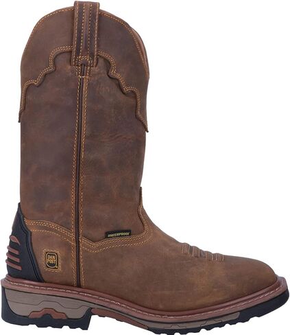 Dan Post Men's Blayde Waterproof Wellington Work Boot Square Toe Saddle Tan 15 EE US in Saudi Arabia