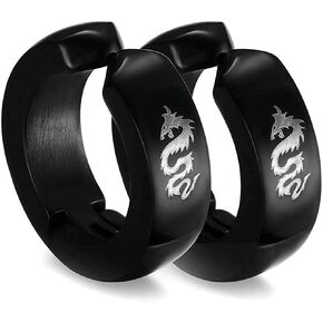 Mgutillart الشرير الصخرة الفولاذ المقاوم للصدأ التنين كليب على الأقراط in Kuwait