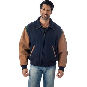 REED Men's Premium Quality Leather Letterman Varsity Jacket Made in USA in Kuwait