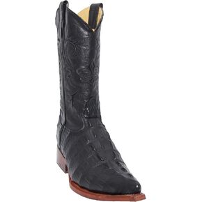 Western Shops Luxury Mens Leather Crocodile Alligator Print Snip Toe Western Cowboy Boots in Kuwait