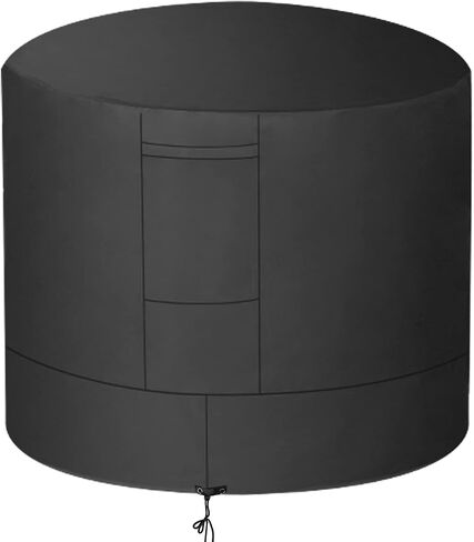 Ailelan Winter Air Conditioner Cover, 24 Inch AC Cover for Outside Unit, Windproof and Waterproof, 420D Universal AC Cover Fits Up to 24 x 24 x 30 Inches, Black, Square in Kuwait