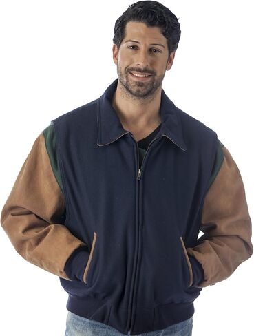 REED Men's Premium Quality Leather Letterman Varsity Jacket Made in USA in Kuwait