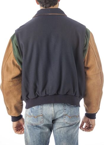 REED Men's Premium Quality Leather Letterman Varsity Jacket Made in USA in Kuwait