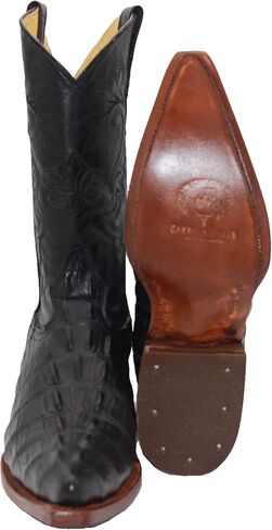 Western Shops Luxury Mens Leather Crocodile Alligator Print Snip Toe Western Cowboy Boots in Saudi Arabia