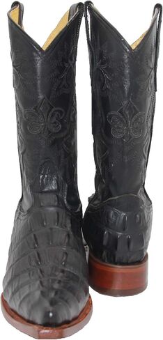Western Shops Luxury Mens Leather Crocodile Alligator Print Snip Toe Western Cowboy Boots in Saudi Arabia
