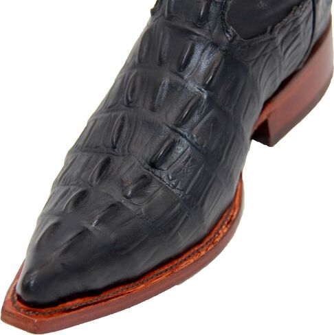 Western Shops Luxury Mens Leather Crocodile Alligator Print Snip Toe Western Cowboy Boots in Saudi Arabia