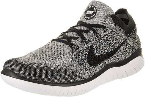 Nike Mens Free RN Flyknit 2018 942838 101 - Size 8.5 White/Black in Saudi Arabia