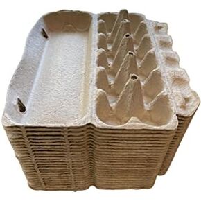 bark and lindy Natural Pulp Egg Cartons Securely Holds One Dozen Eggs or Use for Crafting or Sell Your Large Eggs (6) in Kuwait