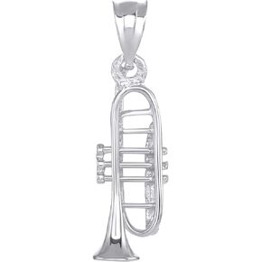 CaliRoseJewelry Sterling Silver Trumpet Horn Charm Pendant in Kuwait