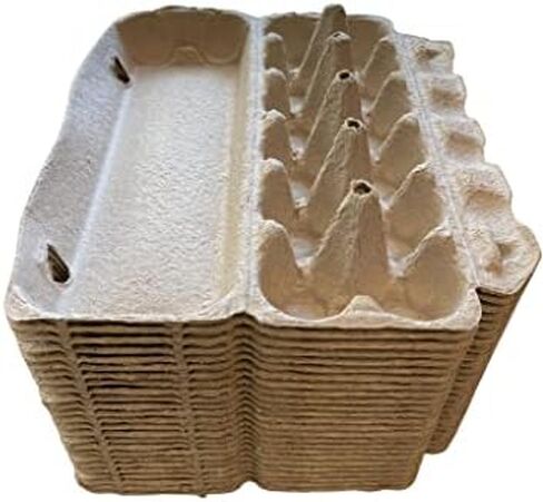 bark and lindy Natural Pulp Egg Cartons Securely Holds One Dozen Eggs or Use for Crafting or Sell Your Large Eggs (6) in Saudi Arabia